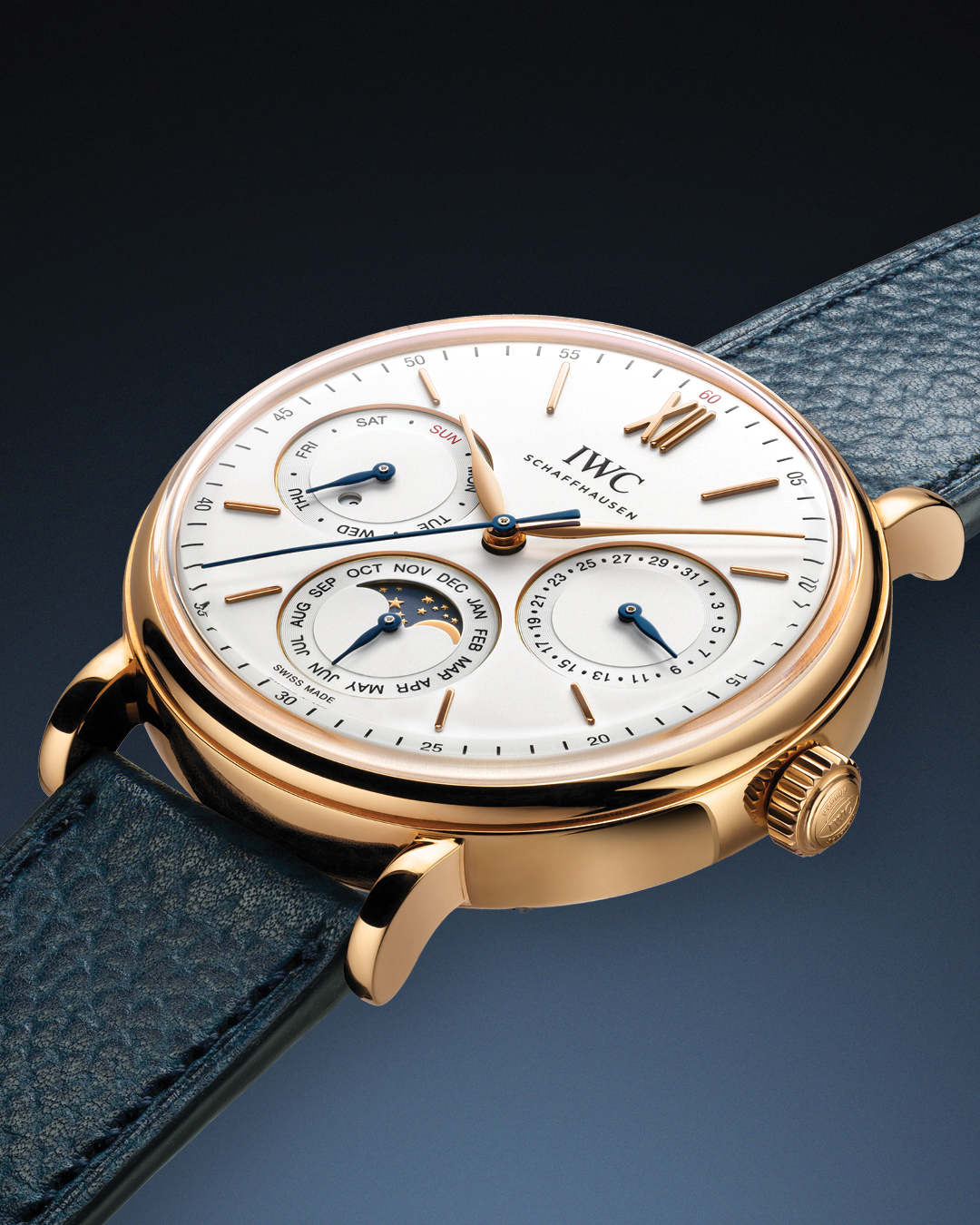 Timeless by design, perpetual by nature.

The Portofino Perpetual Calendar features a redesigned 40mm case in 18-carat 5N gold, making it the most compact perpetual calendar in the collection. It embodies IWC's dedication to engineering excellence, timeless aesthetics, and mechanical ingenuity.

📸 IW344602
🔗 Link in bio.

#IWCwatches | #IWCportofino